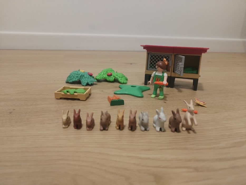Zestaw playmobil z królikami