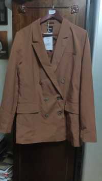 пиджак sinsay новый 52 размер коричневый двухсторонний