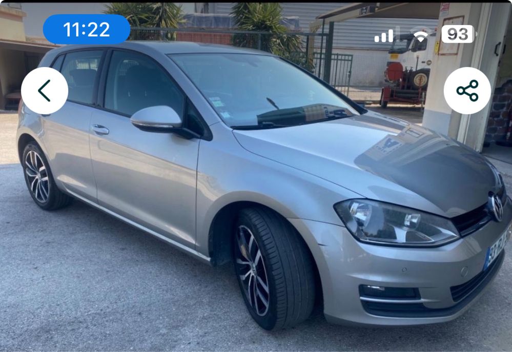 Golf cinza prata TDI de 2016 TDI Blue Motion, GPS, em muito bom estado