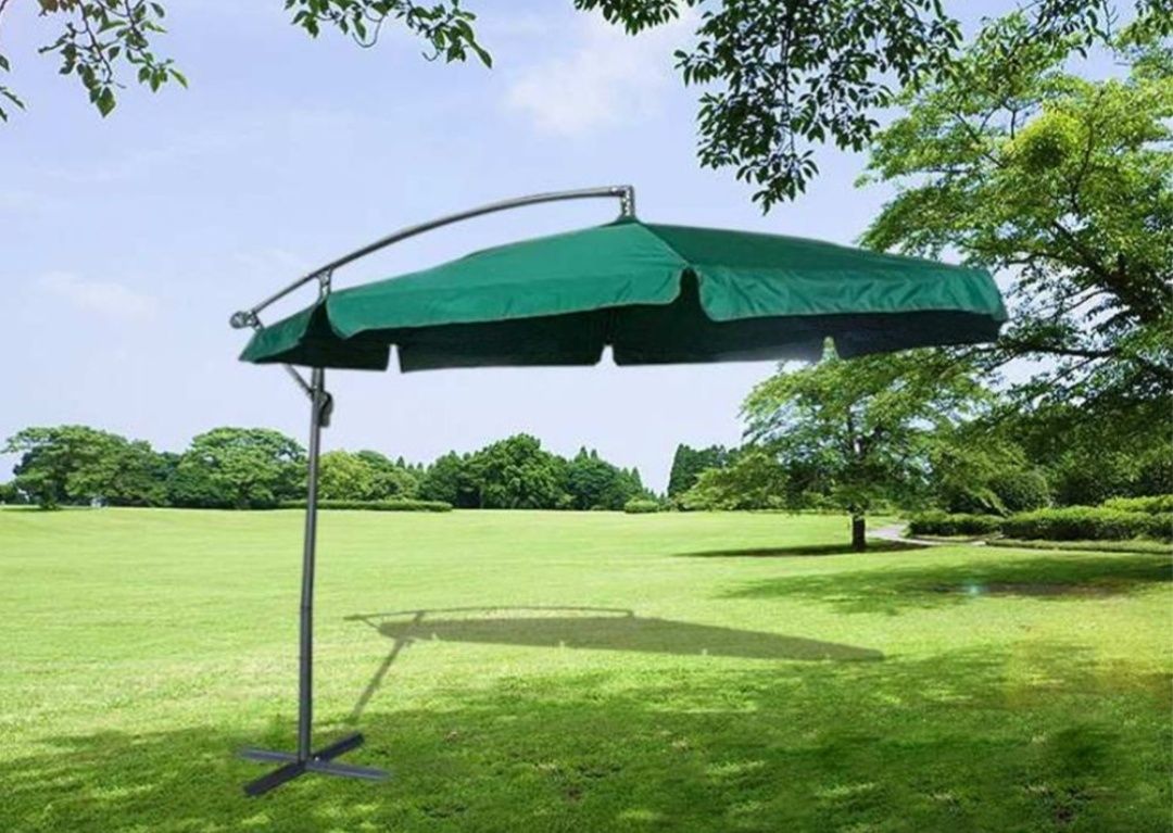 NOWY duży parasol ogrodowy z podstawą