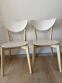 IKEA NORDMYRA 2x Cadeiras, branco/bétula