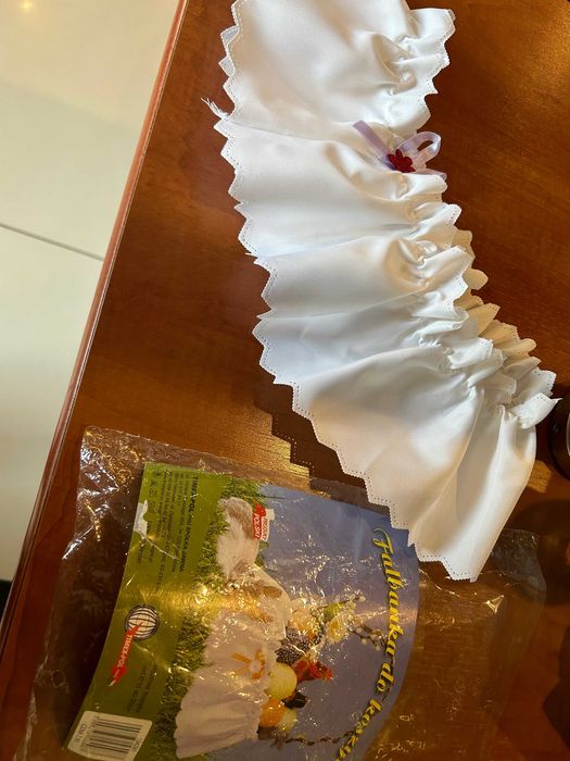 Falbanka na koszyk ozdobna