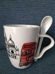 Kubek z łyżeczką porcelanowy Londyn Home & You