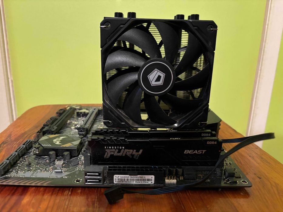 Комплект Asus tuf gaming b450m pro ii,Ryzen 5 5500,32ram kingston 3200