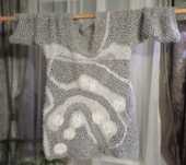 Sweter 3/4 na szydelku freform crochet