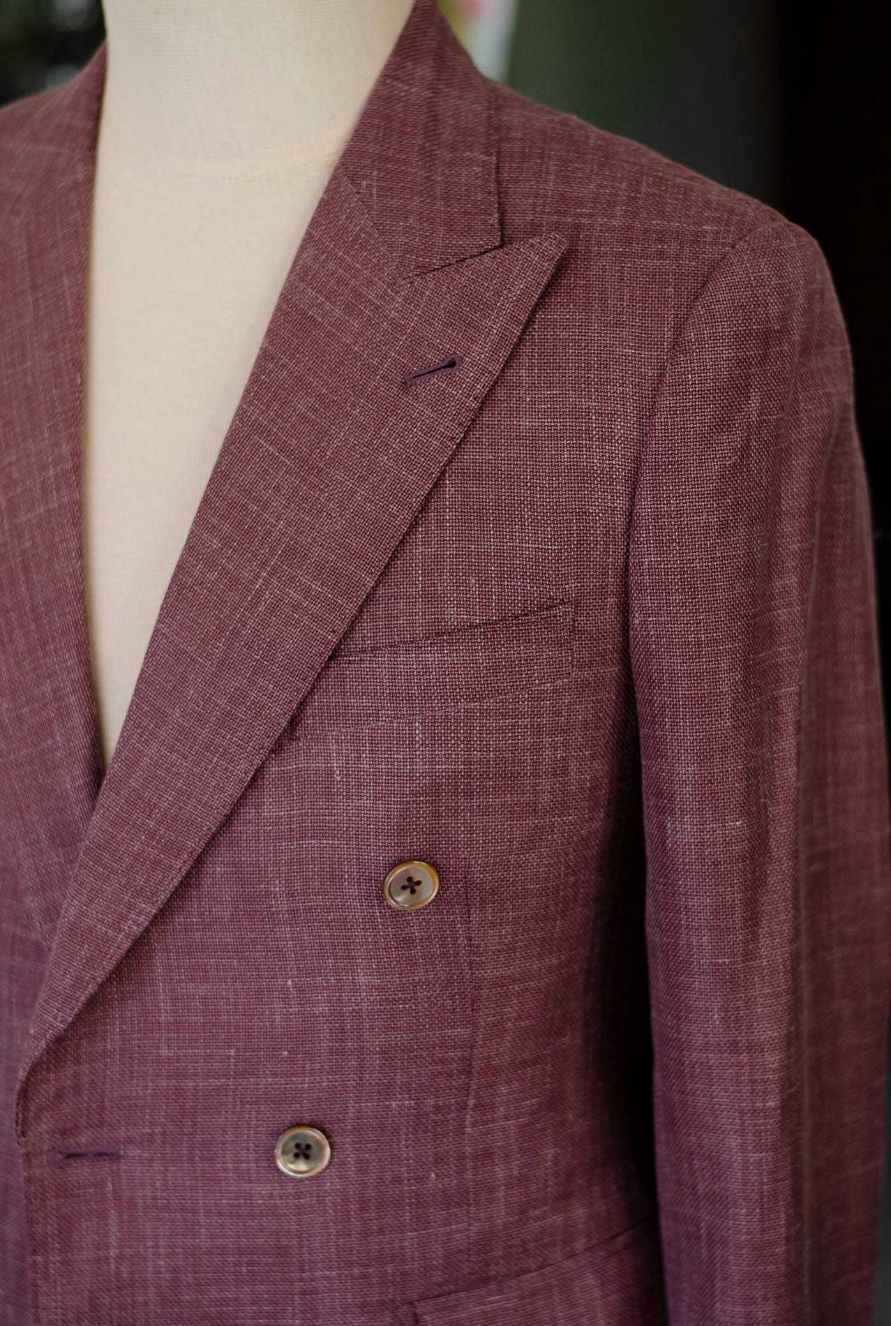 Marynarka dwurzędowa Bespoke, na miarę, Senszio r44 slim, wełna jedwab