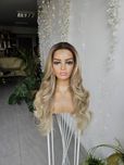 Peruka Joanna premium fale mix blond 3D z odrostem naturalna fryzur