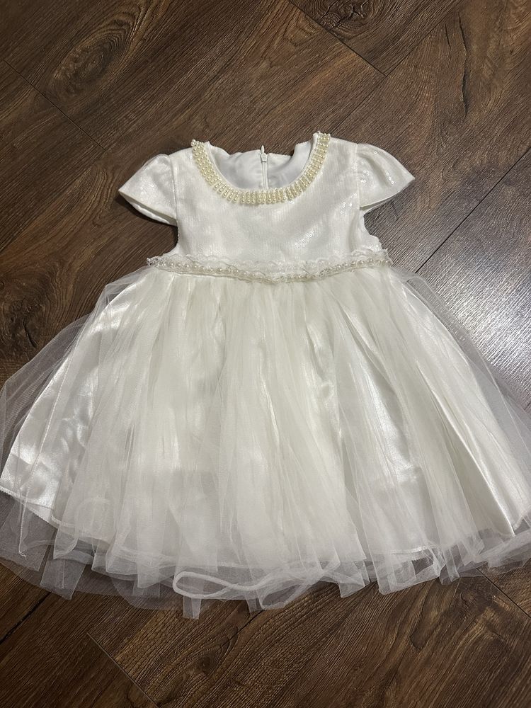 Святкова біла сукня, праздничное белое платье на 92/98