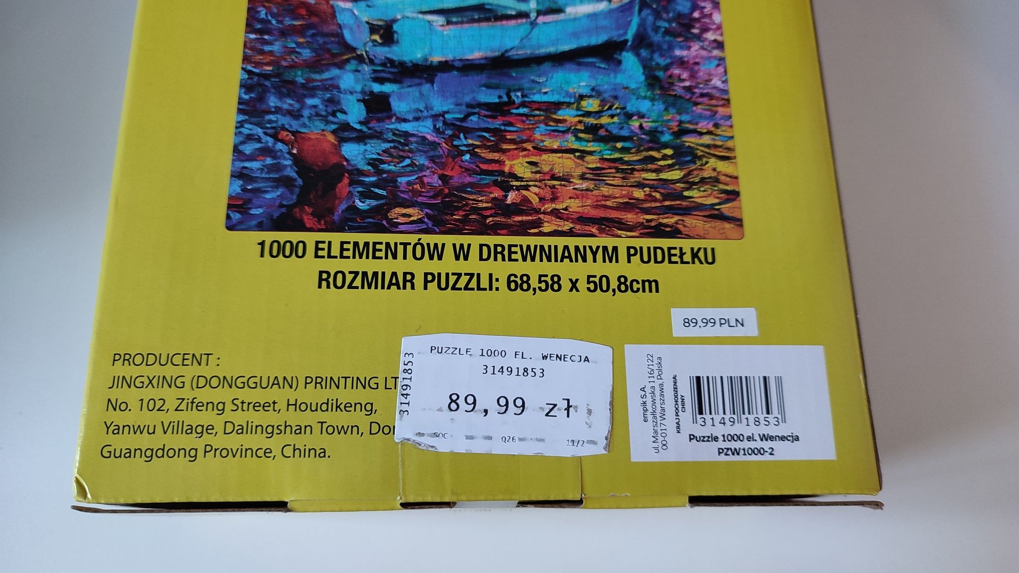 Puzzle w drewnianym pudełku 1000 elementów