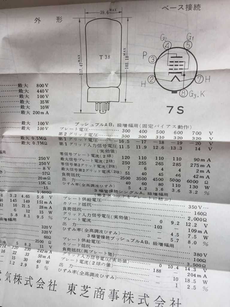 6G-B8 TOSHIBA lampy elektronowe (EL34 KT88 8417)