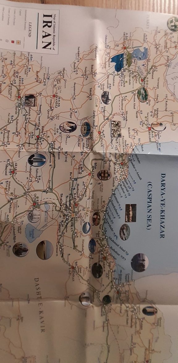 Mapa turystyczna IRANU