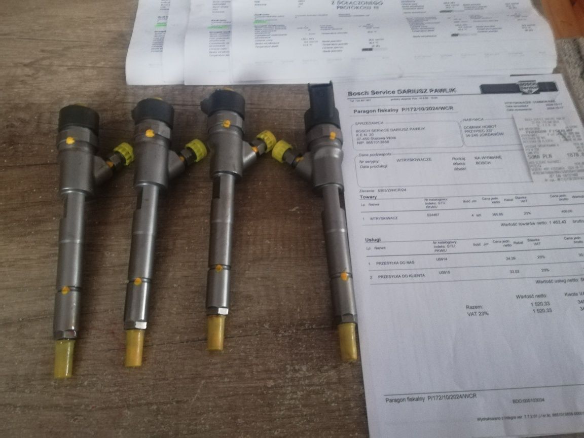 Wtryskiwacze Bosch  Toyoty Yaris 1,4 Disel Common Rail