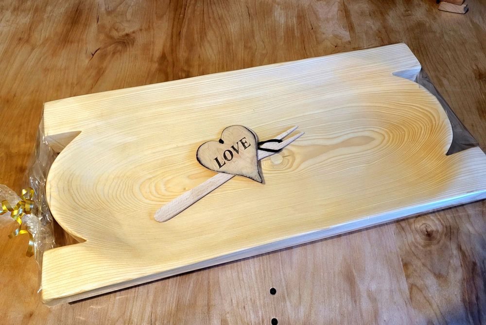 Koryta z drewna TACE na jedzenie GRILL  komplet 2 szt 60 cm