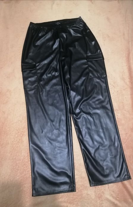 Брюки - палаццо батал экокожа PrettyLittleThing р 54-56