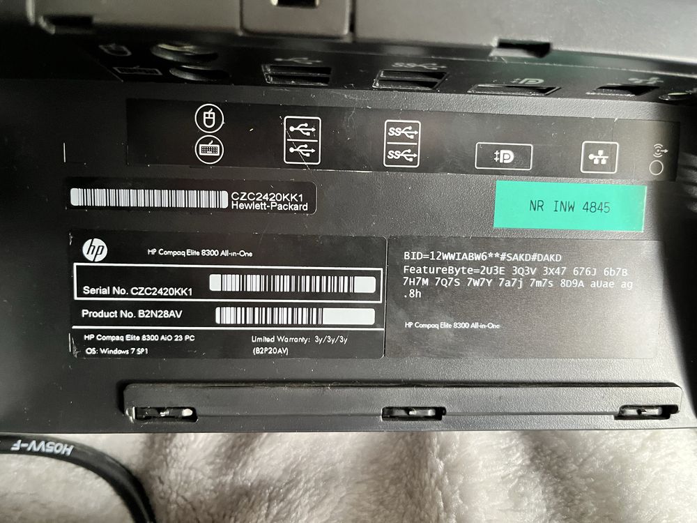 Komputer hp Compaq Elite 8300 Windows 7sp