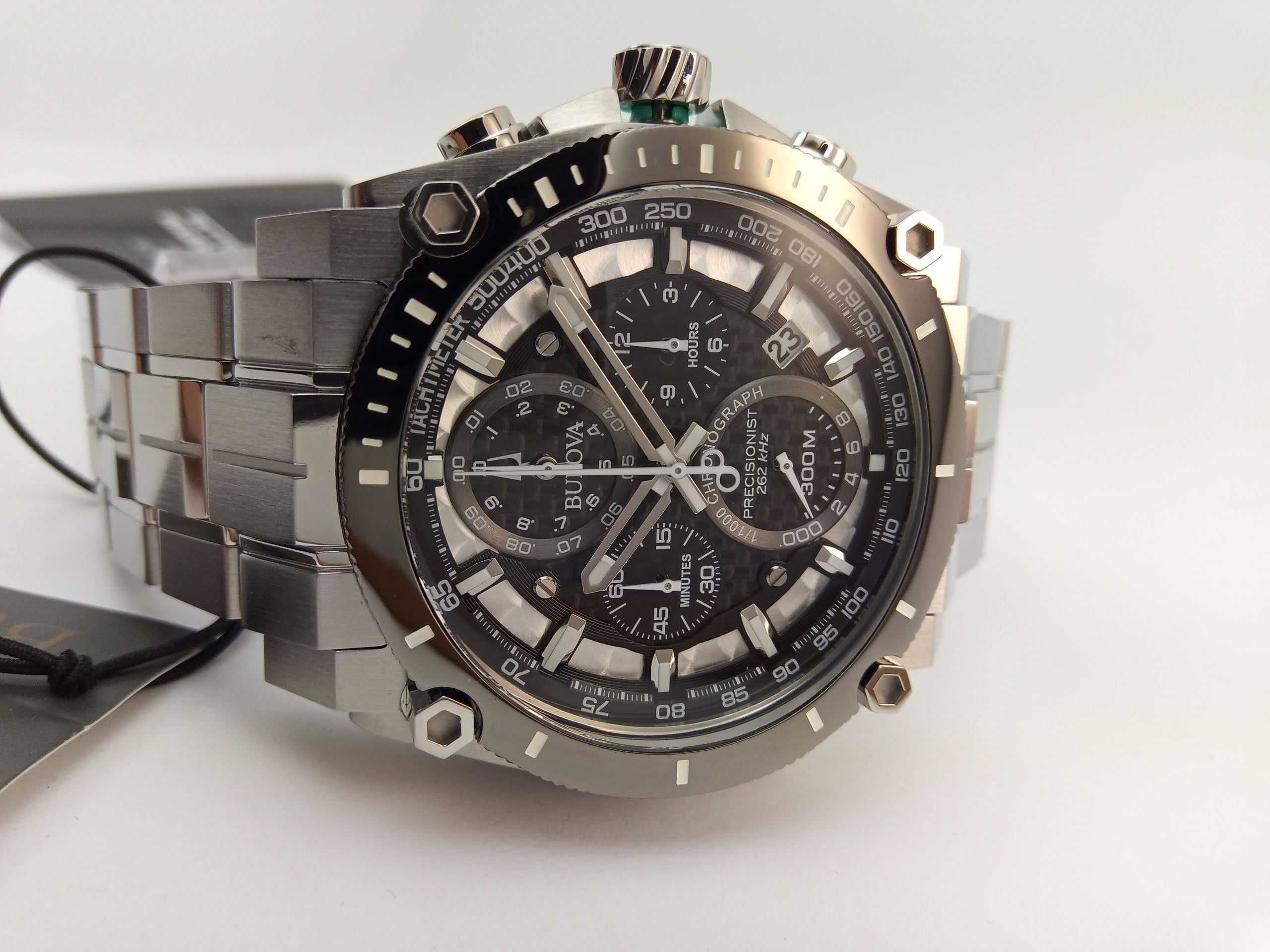 Часы Bulova Precisionist 98B405 300м 262 кГц хронометр 1/1000 сек $975