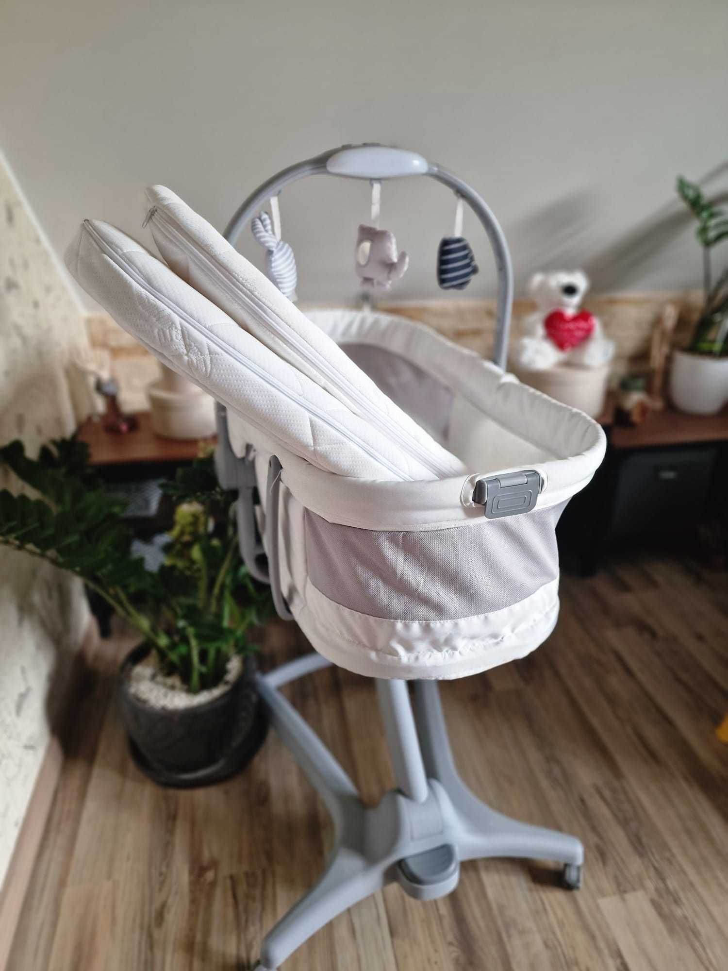 Lozeczko Chicco Baby Hug 4 w 1 AIR White Snow + materacyk