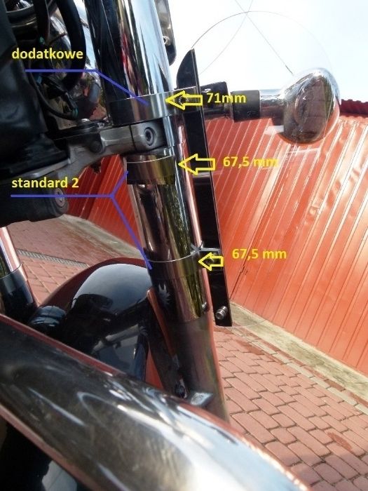 Deflektory kolan rąk Szyba Honda Vt 750 Shadow C2 C3 C4