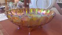 Centro de Mesa de vidro oval com 31cms por 21cms