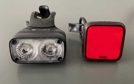 Conjunto luzes Knog frente e traseira