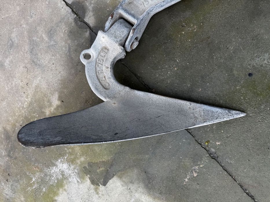 Âncora CQR com corrente galvanizada - 35 kg - 75 LB + 60 m 10 mm chain