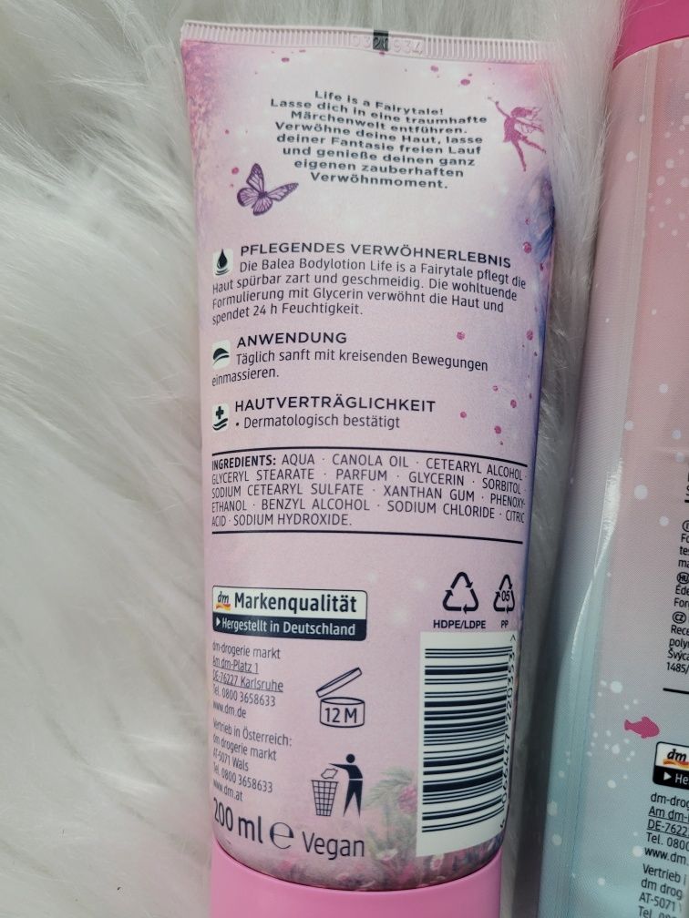 Zestaw kosmetyków Balea balsam do ciała i żel pod prysznic szampon