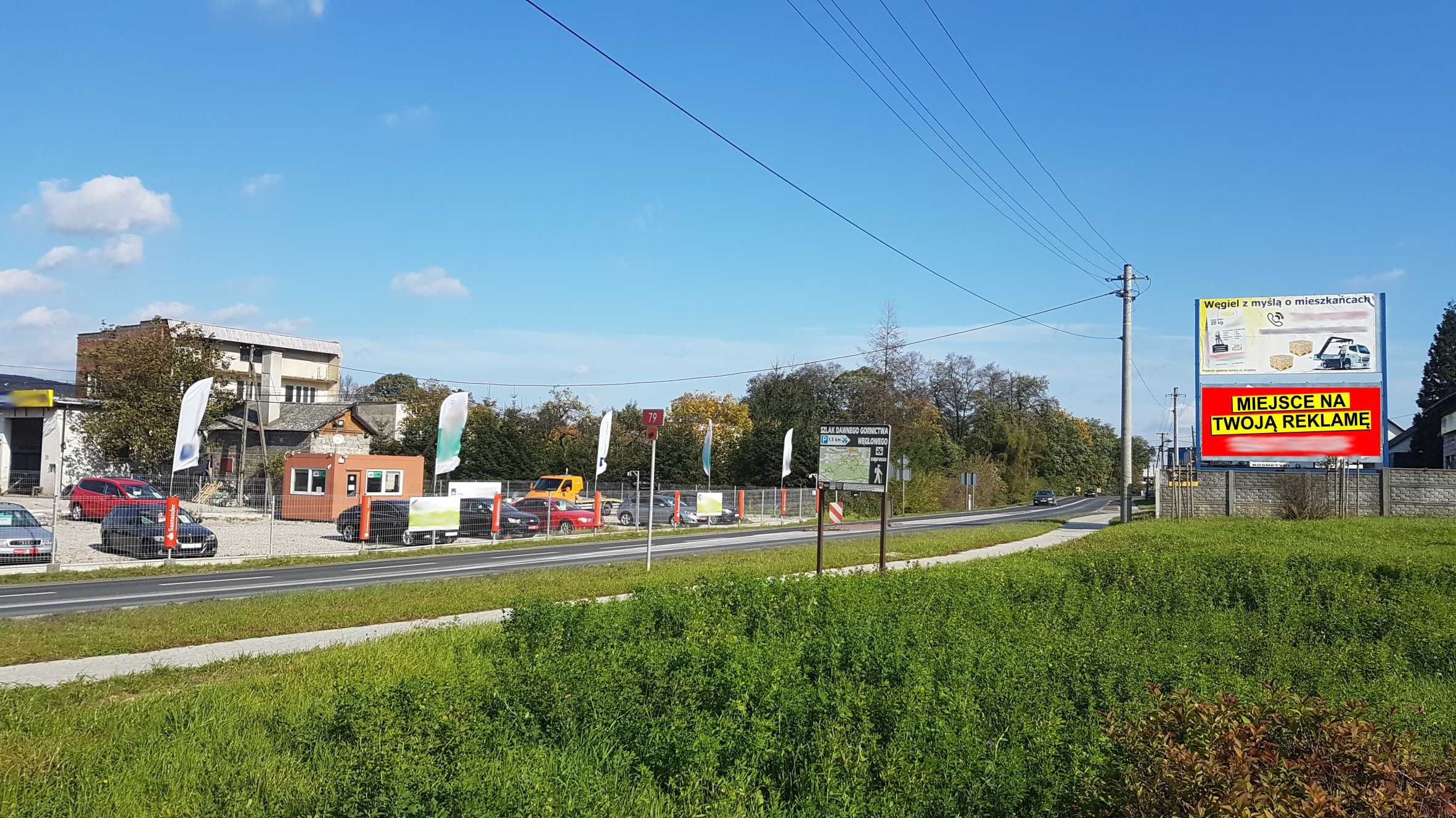 Miejsce na tablicy reklamowej przy DK79, podświetlona - dwustronna