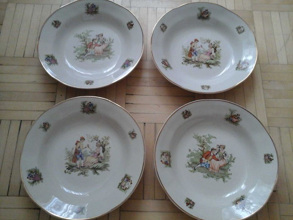 talerze porcelany Chodzież seria miłość wiedeńska