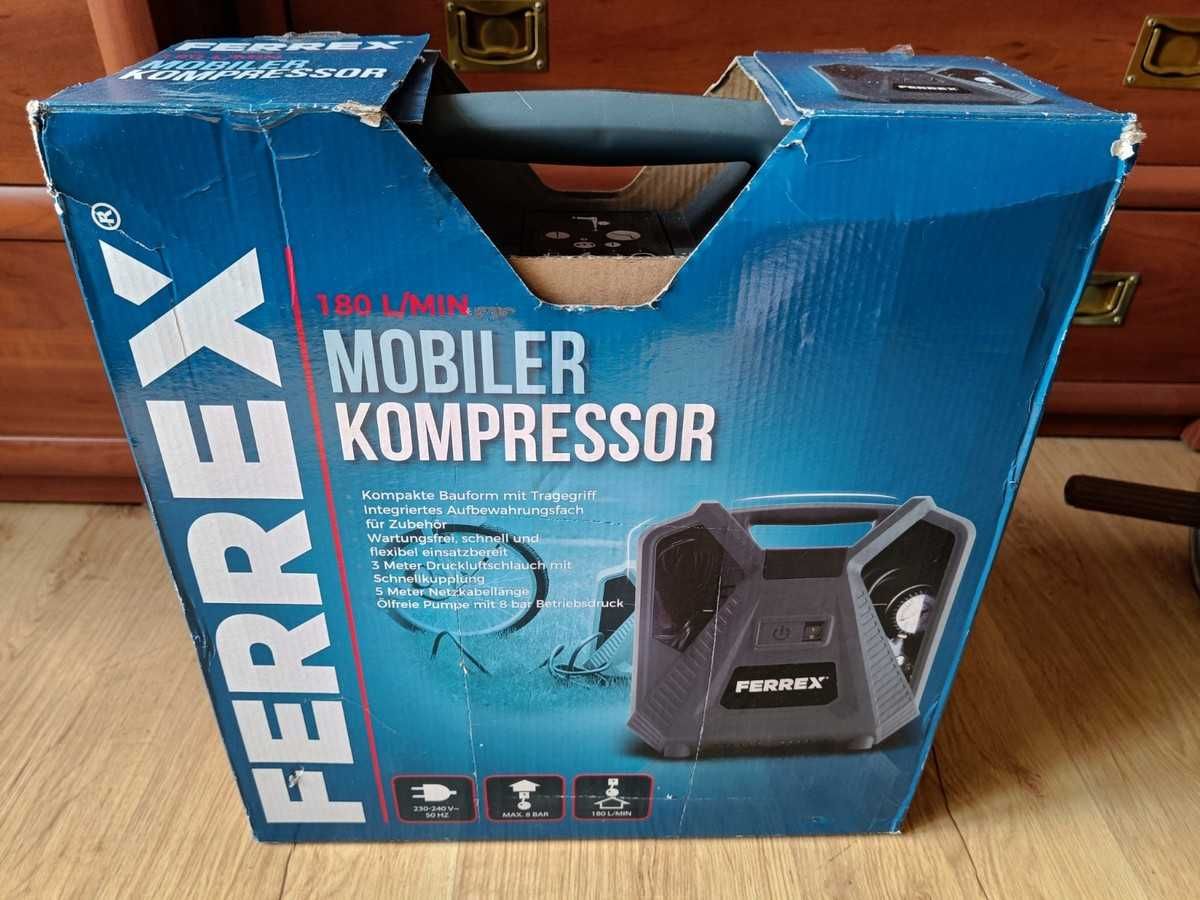 kompresor walizkowy FERREX wydajność 180L na 230V