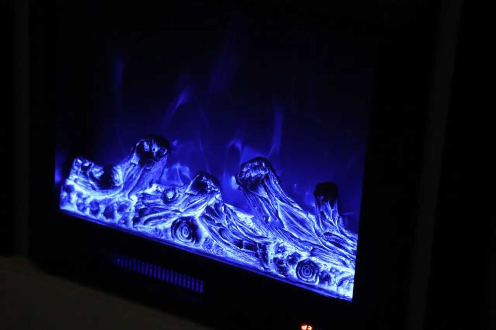 Електричний камін Elizabet Gold Bluetooth звук потріскуваннядров1500Вт