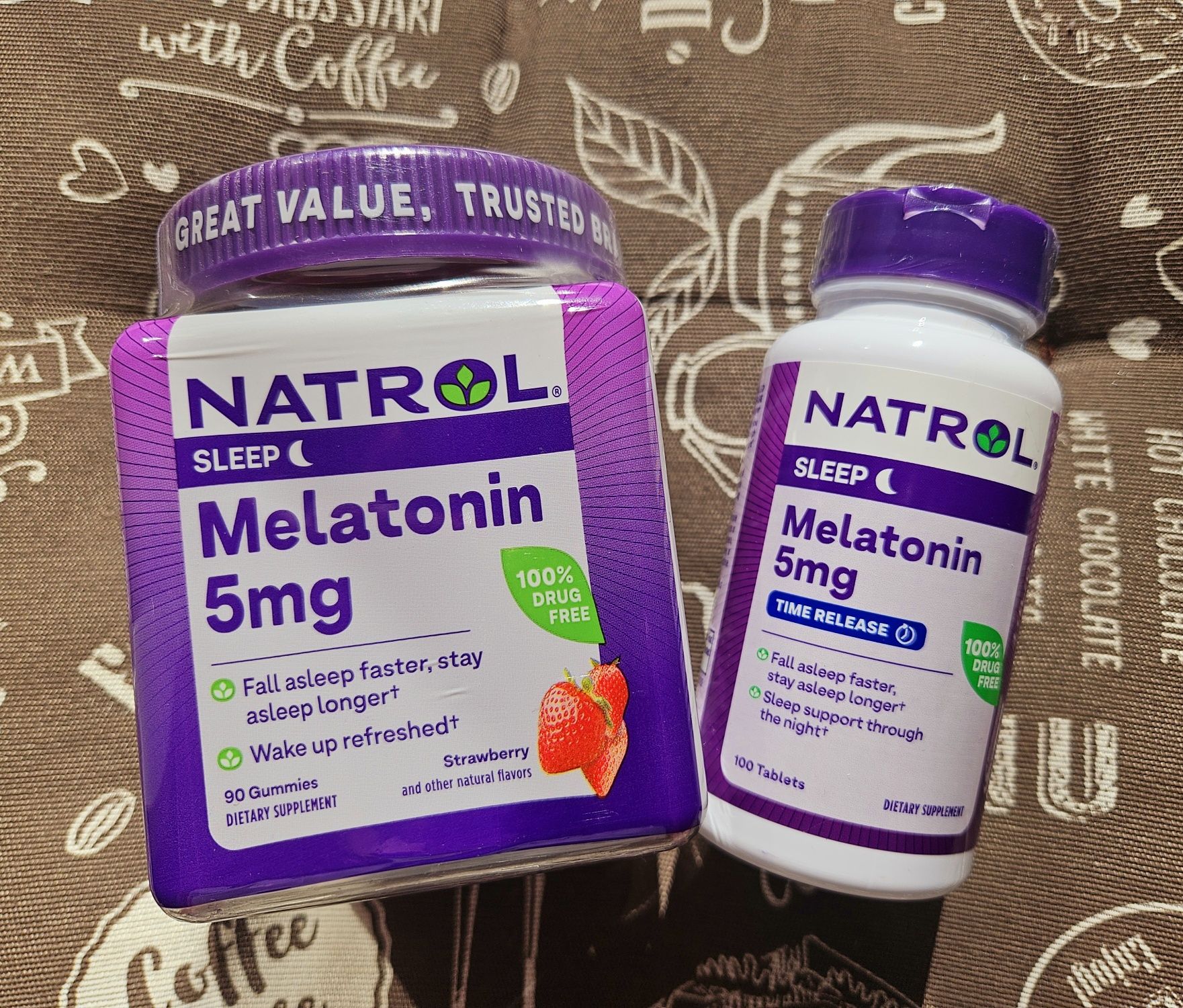 Natrol мелатонін мелатонин melatonin з повільним вивільненням 1 і 5 мг