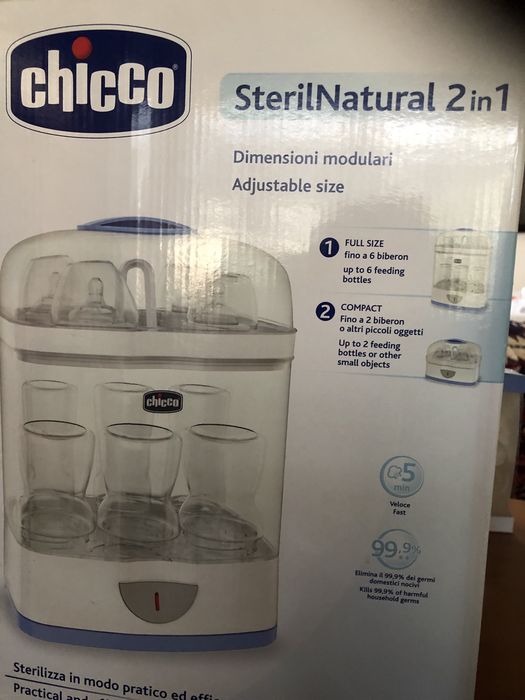 Esterilizador electrico Chicco+ aquecedor de biberons e biberons