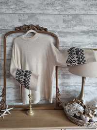 Sweter H&M L-XL beżowy