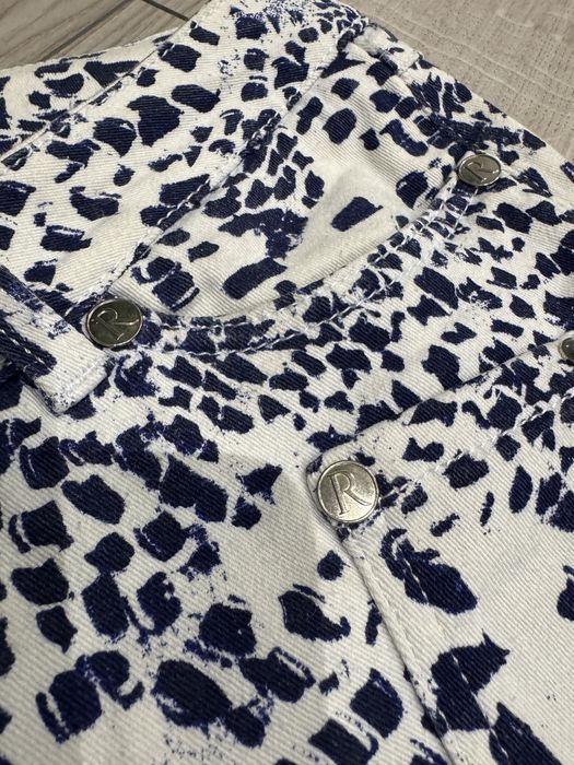 Premium spodnie rage age m biala w cetki granatowe