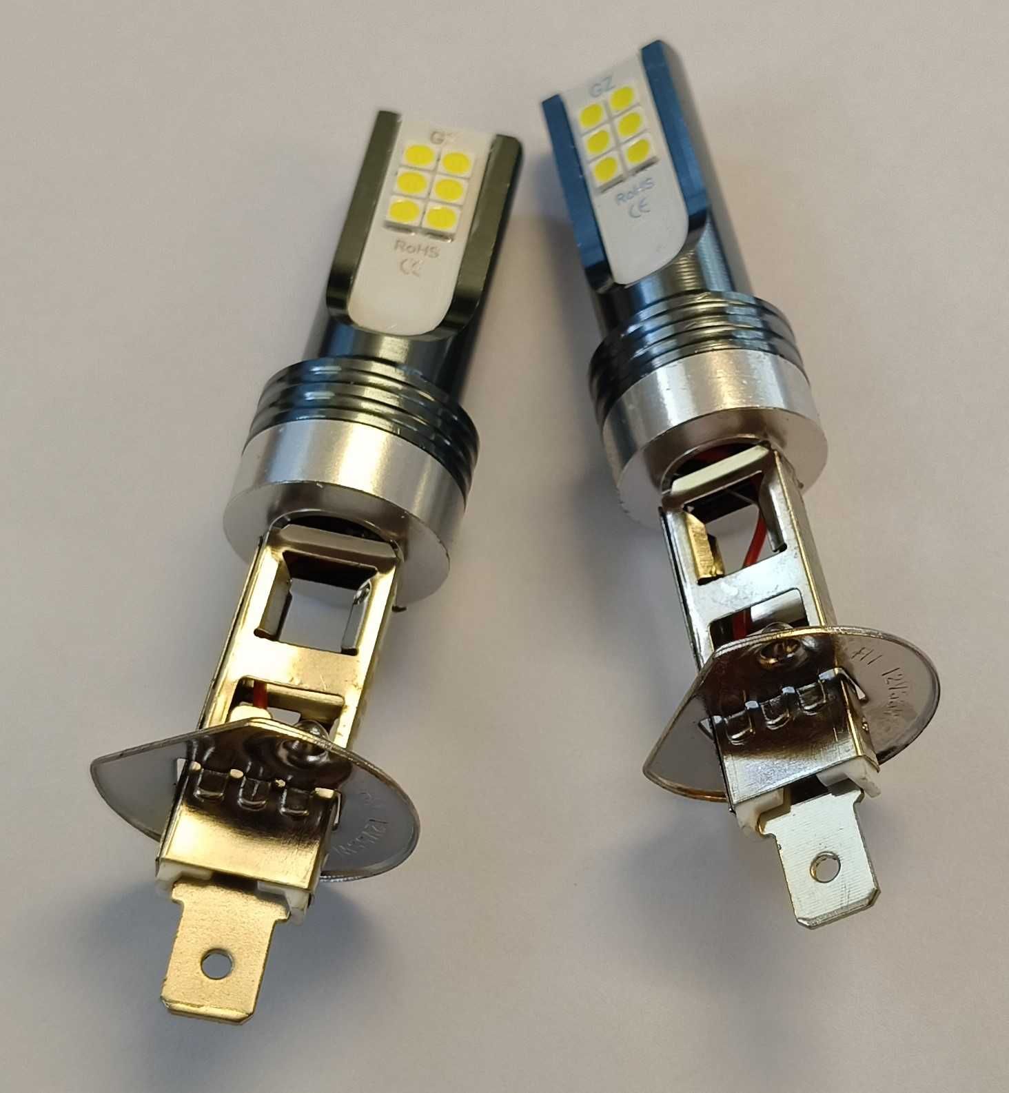 Żarówki H1 i H7 LED nowe-biały zimny, światła mijania, drogowe ksenon