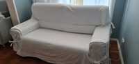 Capa de sofá, Linho e algodão, La Redoute,  cor cru