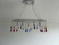 Lampa żyrandol kryształowa kryształy glamour kolorowa szklana