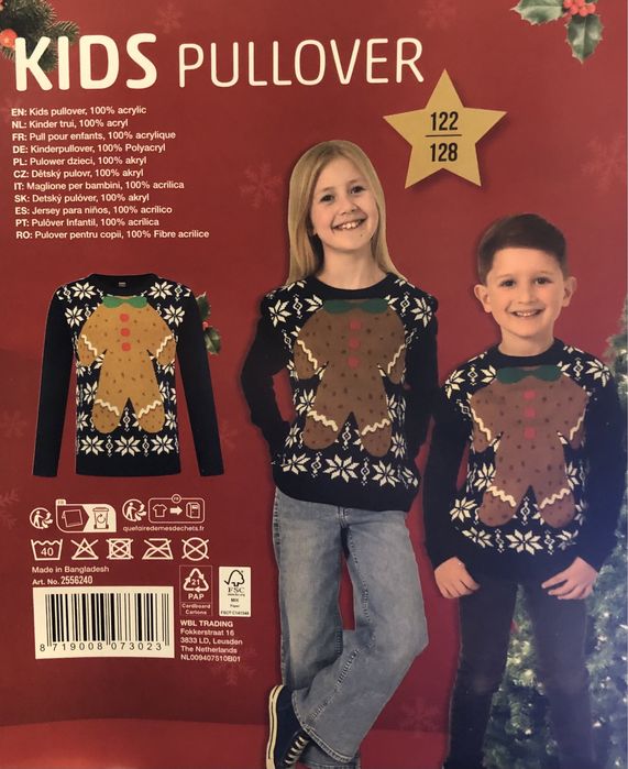 Bluzki i sweterki ŚWIĄTECZNE dziecięce. Dużo rozmiarów.