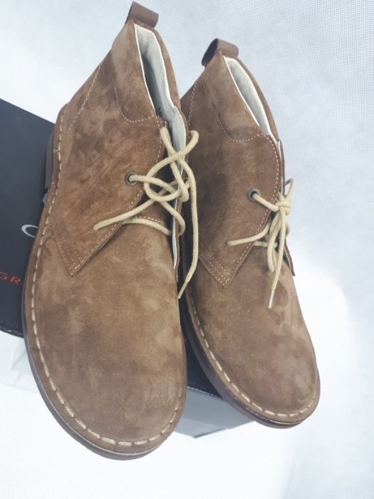 Nowe trzewiki męskie GREGOR zamszowe brąz 44 skóra botki