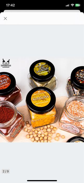 MEGA ZESTW POJEMNIKI SŁOIKI na przyprawy słoiczki+ naklejki GRATIS!