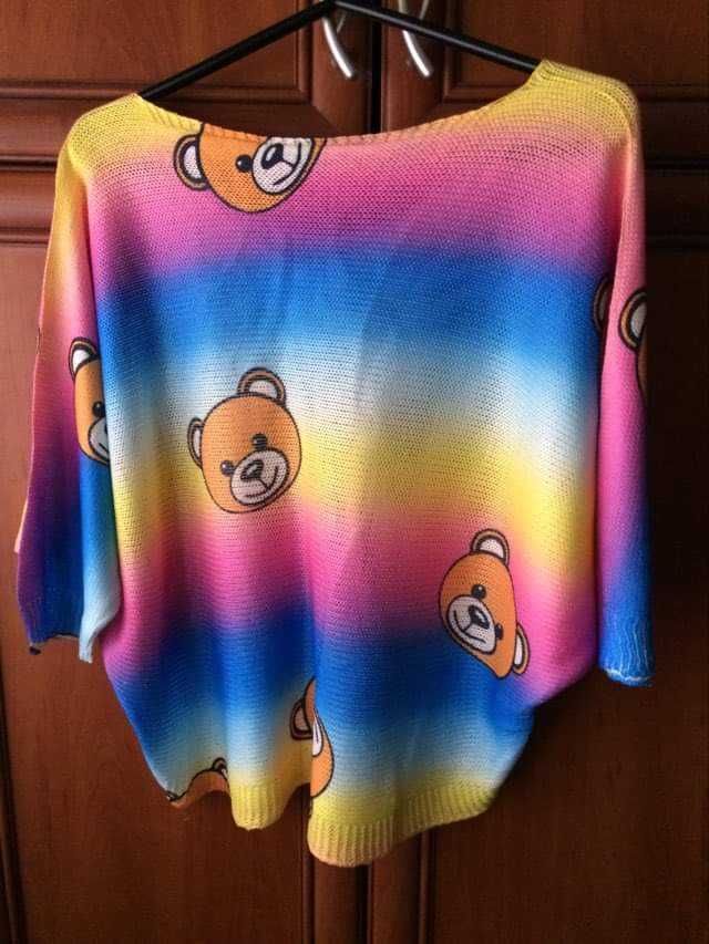 Sweter Kolorowy Miś