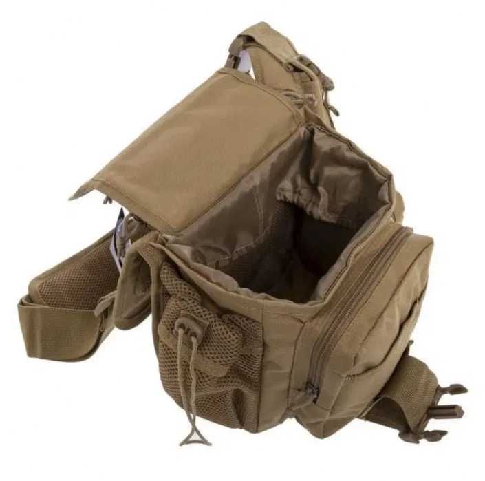 Військова сумка тактична через плече 10л мультикам / олива / койот