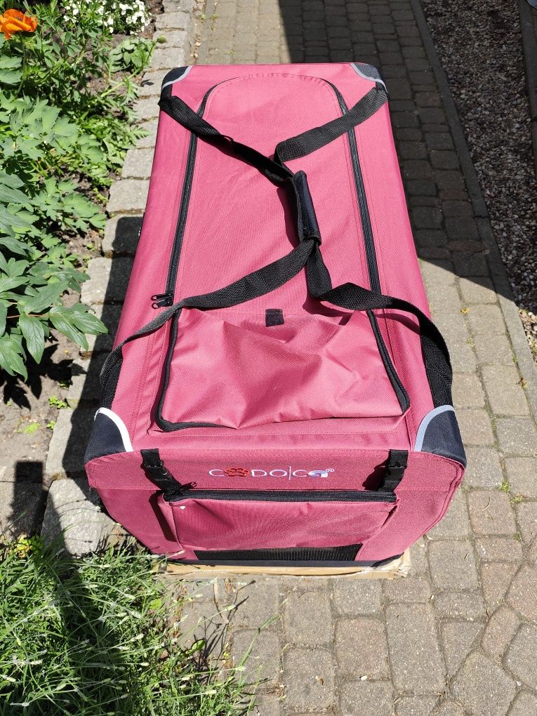 Materiałowy transporter dla zwierząt 87x56x64 cm drobne defekty