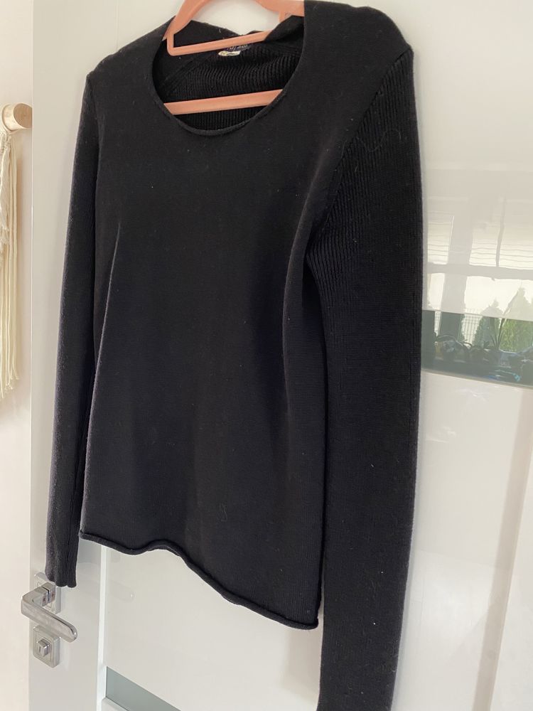 Armani 38 sweter wełna czarny Lana Vergine Wool