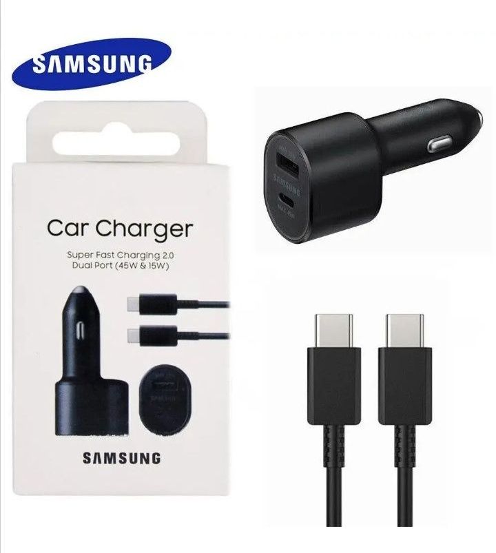 Авто зарядка Samsung Super Fast Dual Car Charger EP-L5300.(45w.15w)