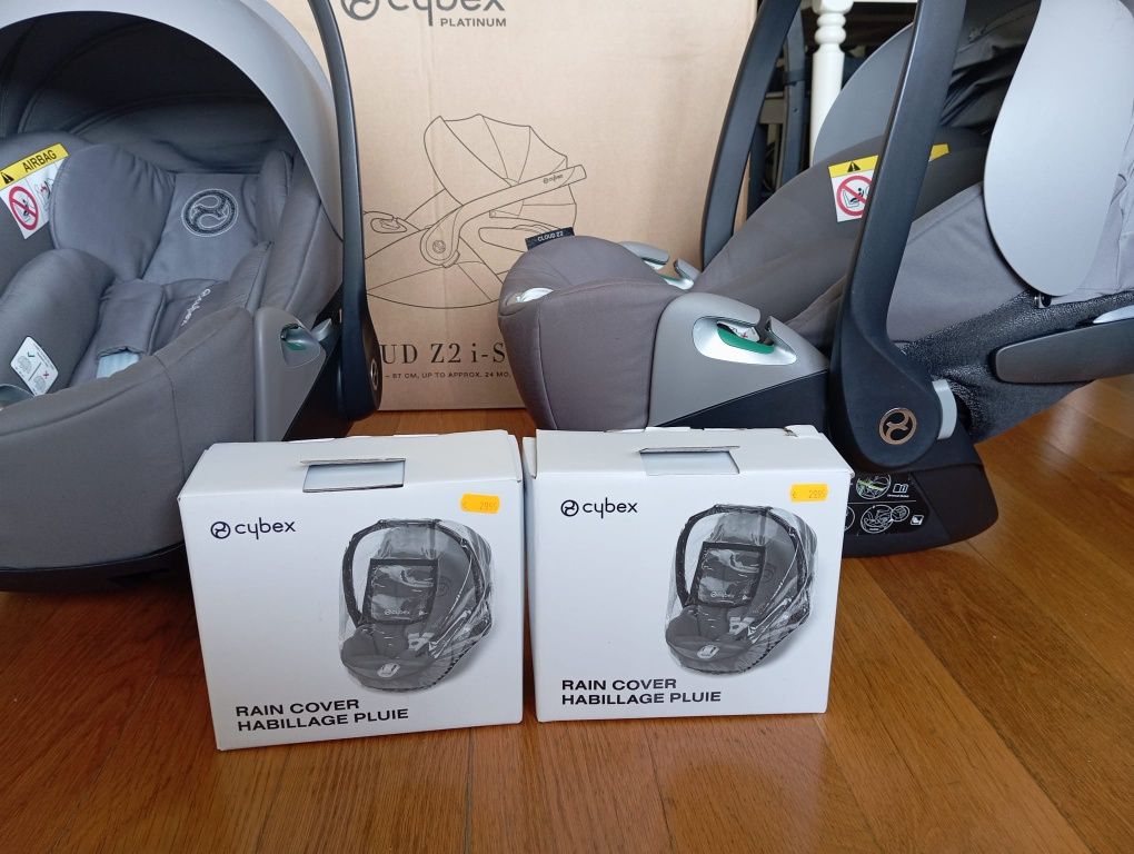2 Ovos Cybex platinum cloud z2 i-size, cor Soho grey. 160€ cada.
