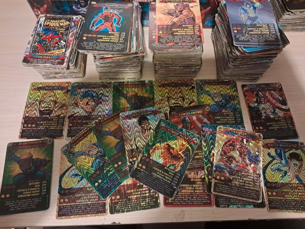 Karty spiderman heroes and villains