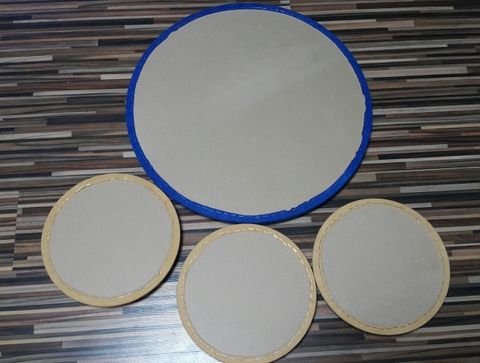 Panele tapicerowane okrągłe 30 i 40 cm. z eko-skóry lub materiału