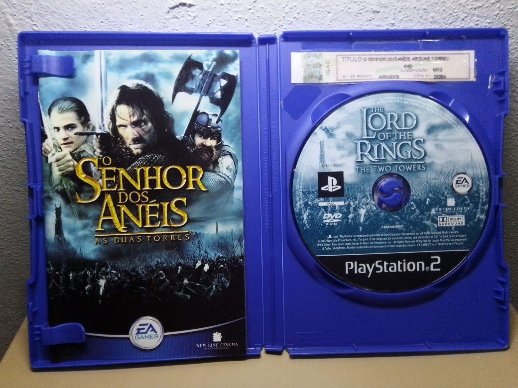 2 jogos da saga O Senhor dos Anéis, para PlayStation 2 PS2