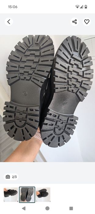 Mokasy czarne,zamsz, rozmiar  36